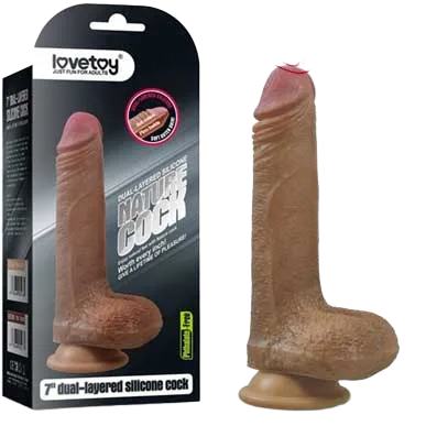 7 Inch Realistic Brown Silicone Dildo G Spot Massager