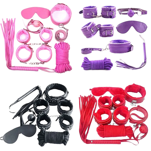 7 Piece BDSM Kit Restraints Bondage Accessories for Beginners