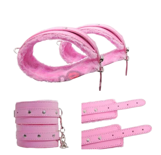 7-Piece Pink BDSM Kit Luxury Erotic Play Accessories