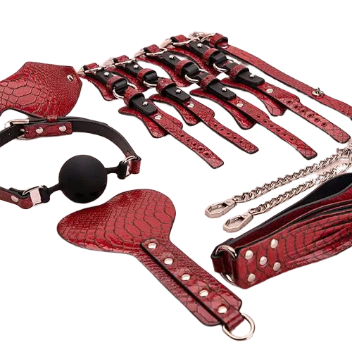 7-Piece PU Leather BDSM Restraint Kit