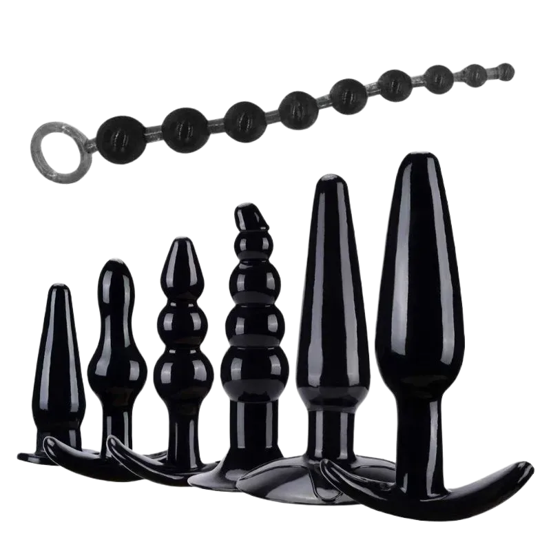 7-Piece Silicone Anal Pleasure Starter Kit Comfortable Safe