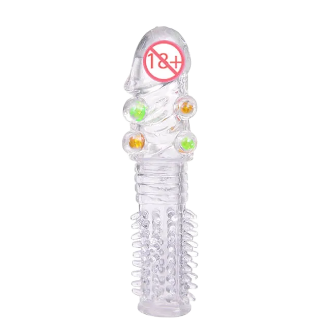 8-Bead Spiked Vibrating Penis Sleeve for Size & Sensation