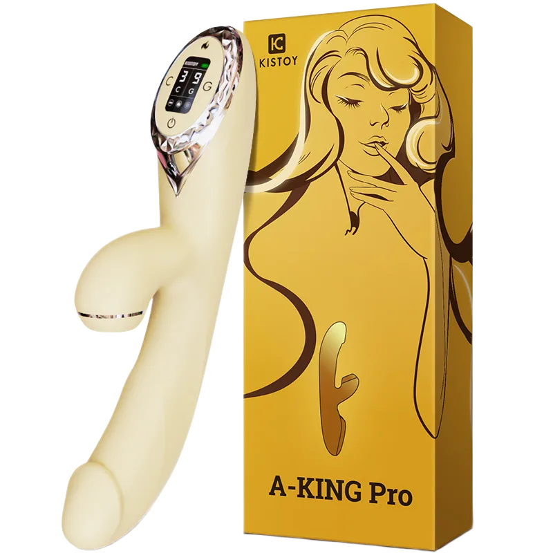 A-KING PRO Multi-Function Vibrating Heated Silicone Dildo