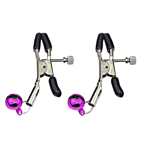 Adjustable Nipple Clamps with Bells Durable Metal BDSM