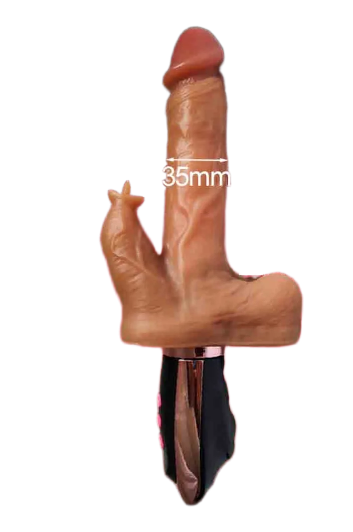 Advanced heating vibrating licking handheld dildo silicone ABS