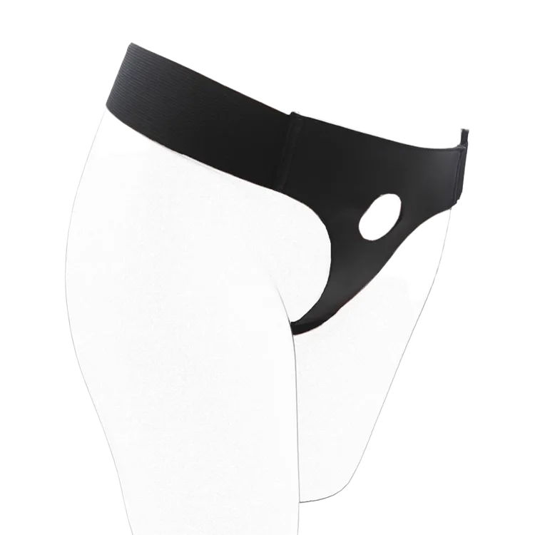 Affordable adjustable leather and elastic penis harness