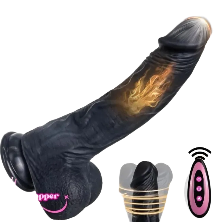 African Style Vibrating Automatic Dildo 21cm Heating 42℃