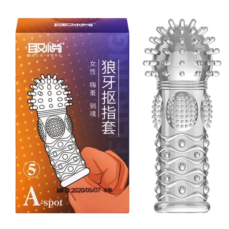Aichao A-Spot Finger Condom Large Nubs - Single