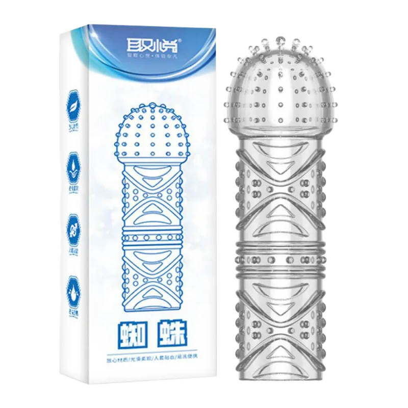 Aichao Blue Spider Web Delay Enlarging Condoms for Men