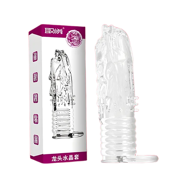 Aichao Dragon Head Textured Penis Sleeve for Pleasure