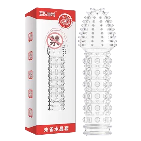 Aichao Full Textured Ribbed Dildo Enhancer for Men & Women
