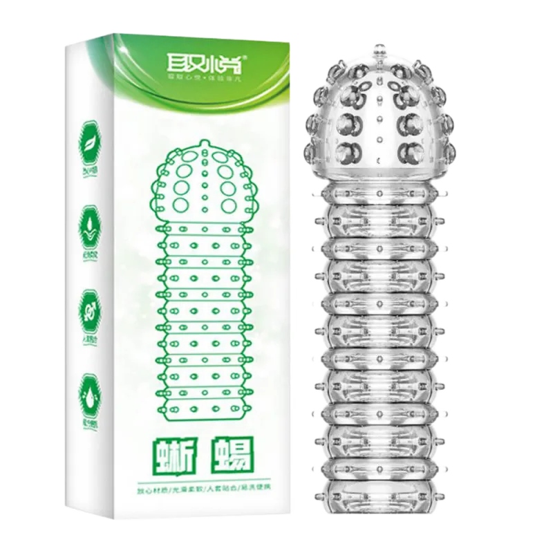 Aichao Green Lizard Silicone Size Enhancing Condom