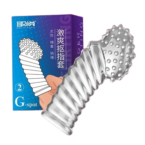 Aichao Ribbed G-Spot Textured Finger Condom