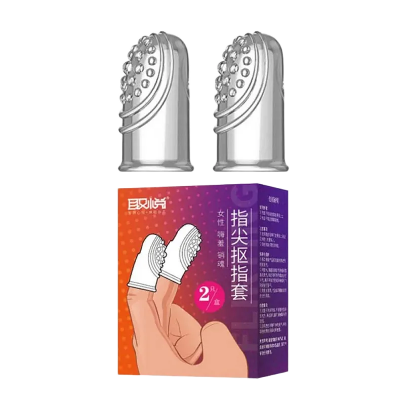 Aichao Textured Short Finger Condoms 2-Pack Stimulating