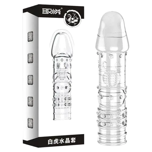 Aichao Textured Silicone Penis Extender Sleeve Soft