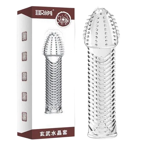 Aichao Textured Vibration Enhancer G-Spot Silicone Male Condom