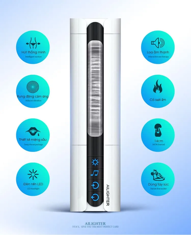 Ailighter Air Jet Warm Suction Vibrating Male Masturbator — photo 4