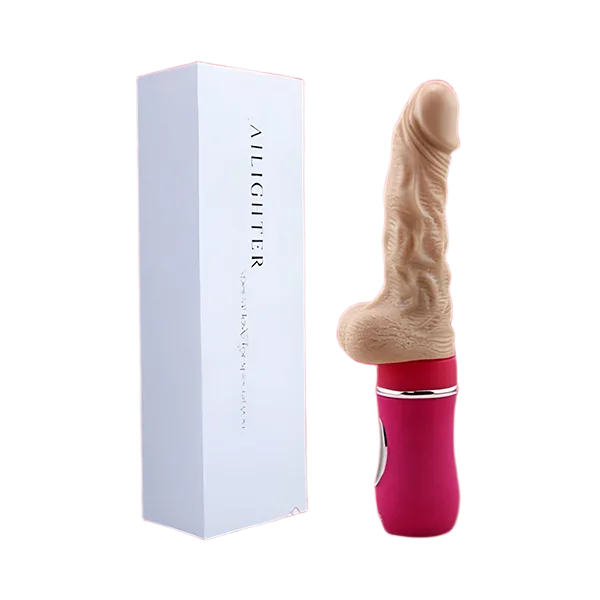 Ailighter Realistic Soft Silicone Vibrating Dildo Strong Thrusting