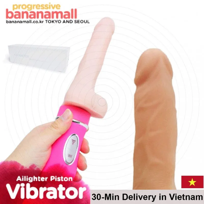 Ailighter USA Heated Auto Vibrating Silicone Dildo