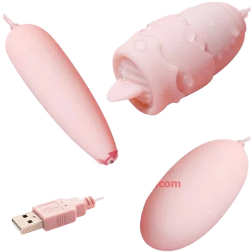 Akali Triple-Head USB Vibrator Tongue Massage Toy