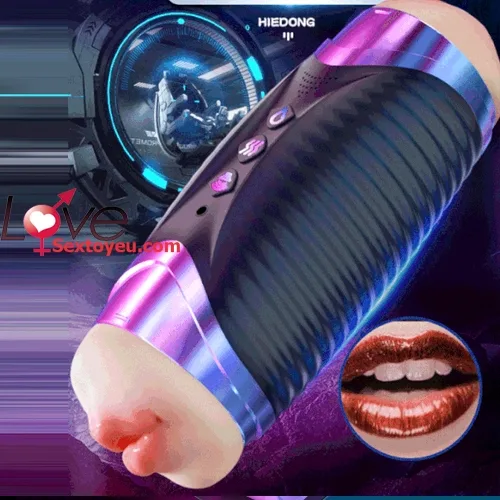2-Ended Heated Vibrating Silicone Masturbator Dual Pleasure 21cm — photo 4