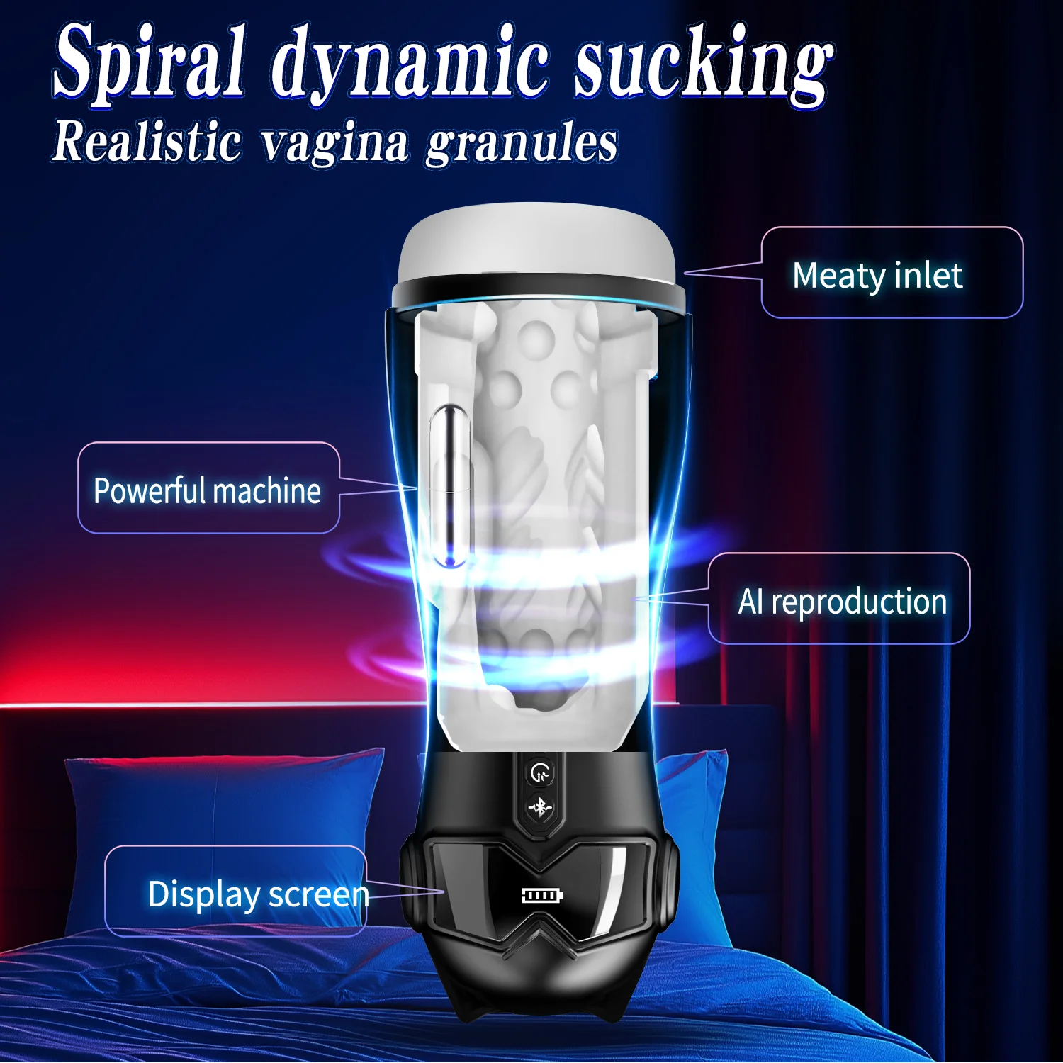 Cat Girl Cup Bluetooth Vibration Silicone Male Masturbator — photo 7