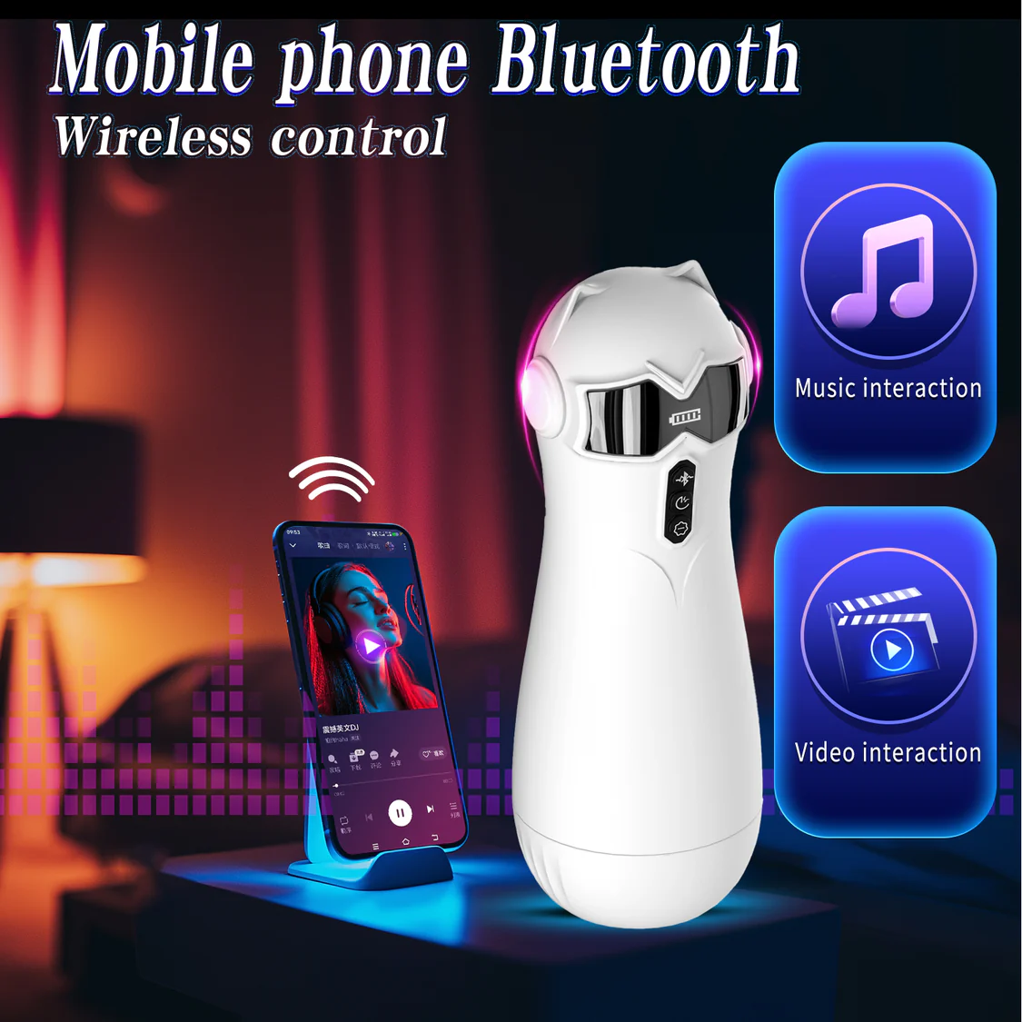 Cat Girl Cup Bluetooth Vibration Silicone Male Masturbator — photo 6