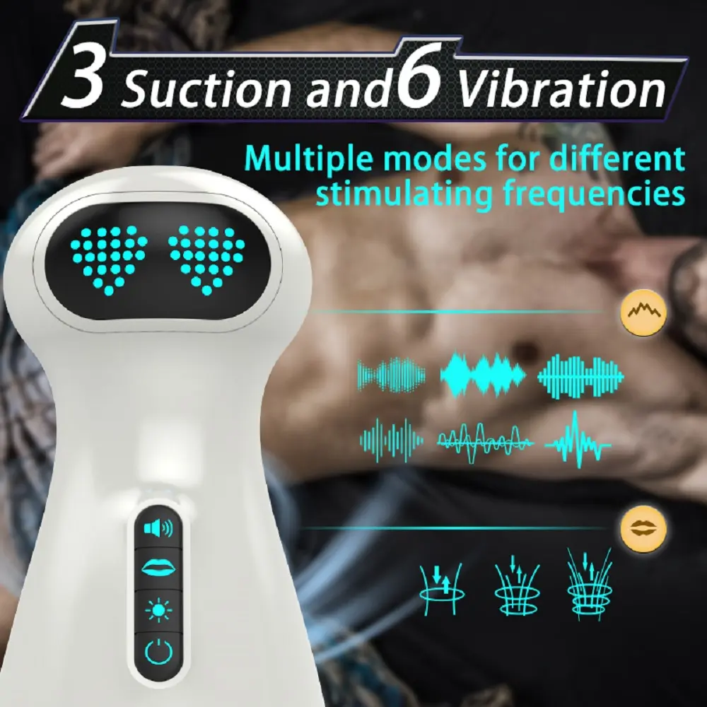 Cute Robot Auto Suction Piston Male Masturbator Heated TPE Toy — photo 3