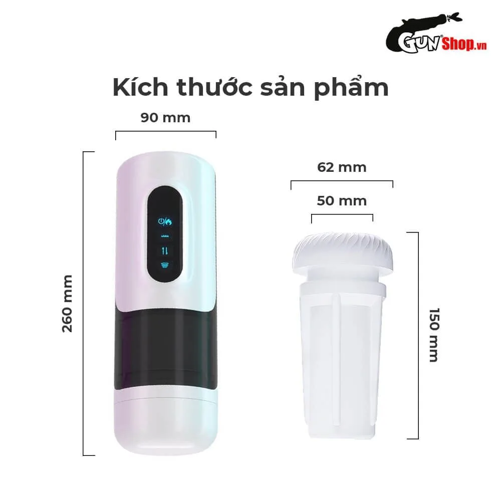 Toyschool White Smart Vibrating Male Masturbator Toy — photo 2