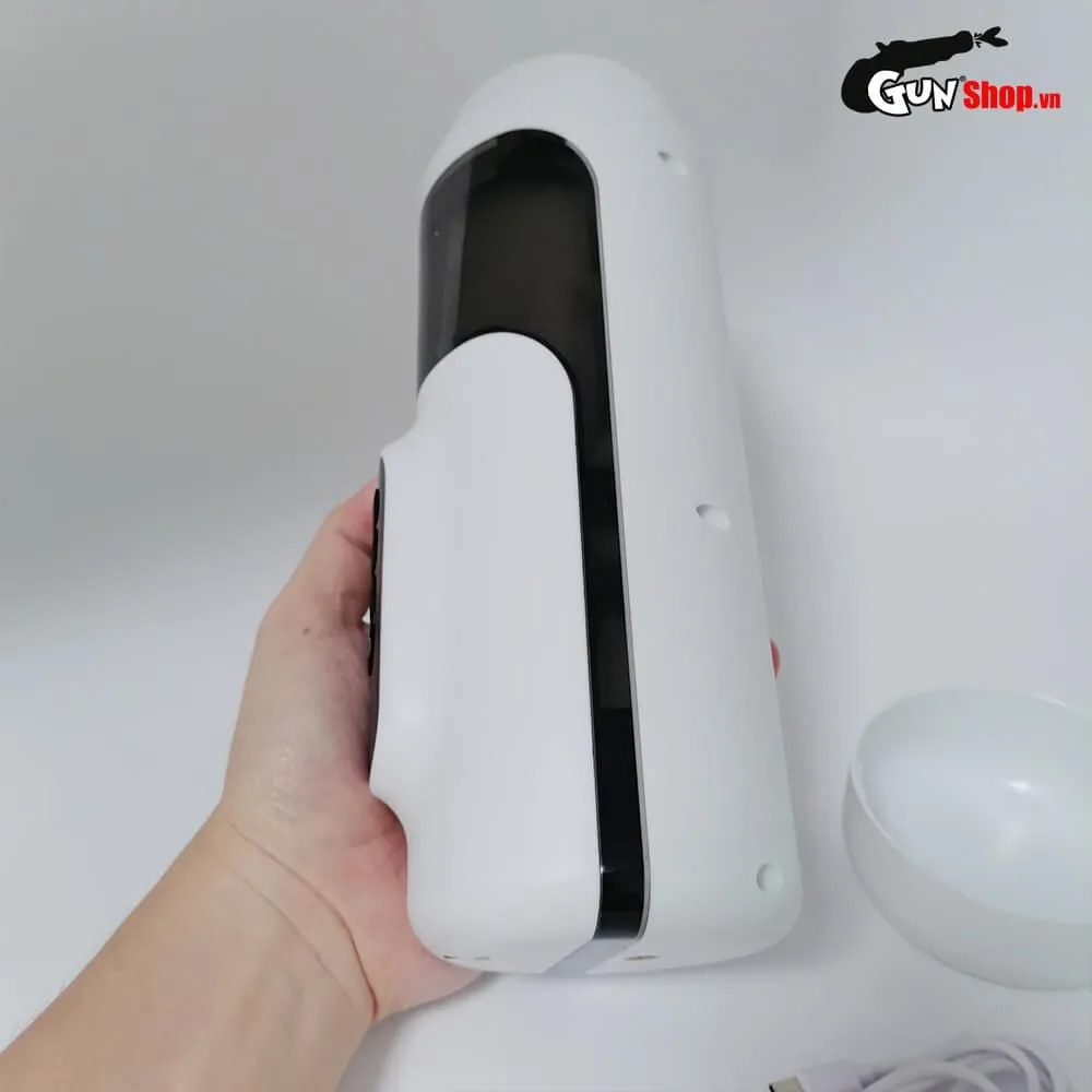Toyschool White Smart Vibrating Male Masturbator Toy — photo 4