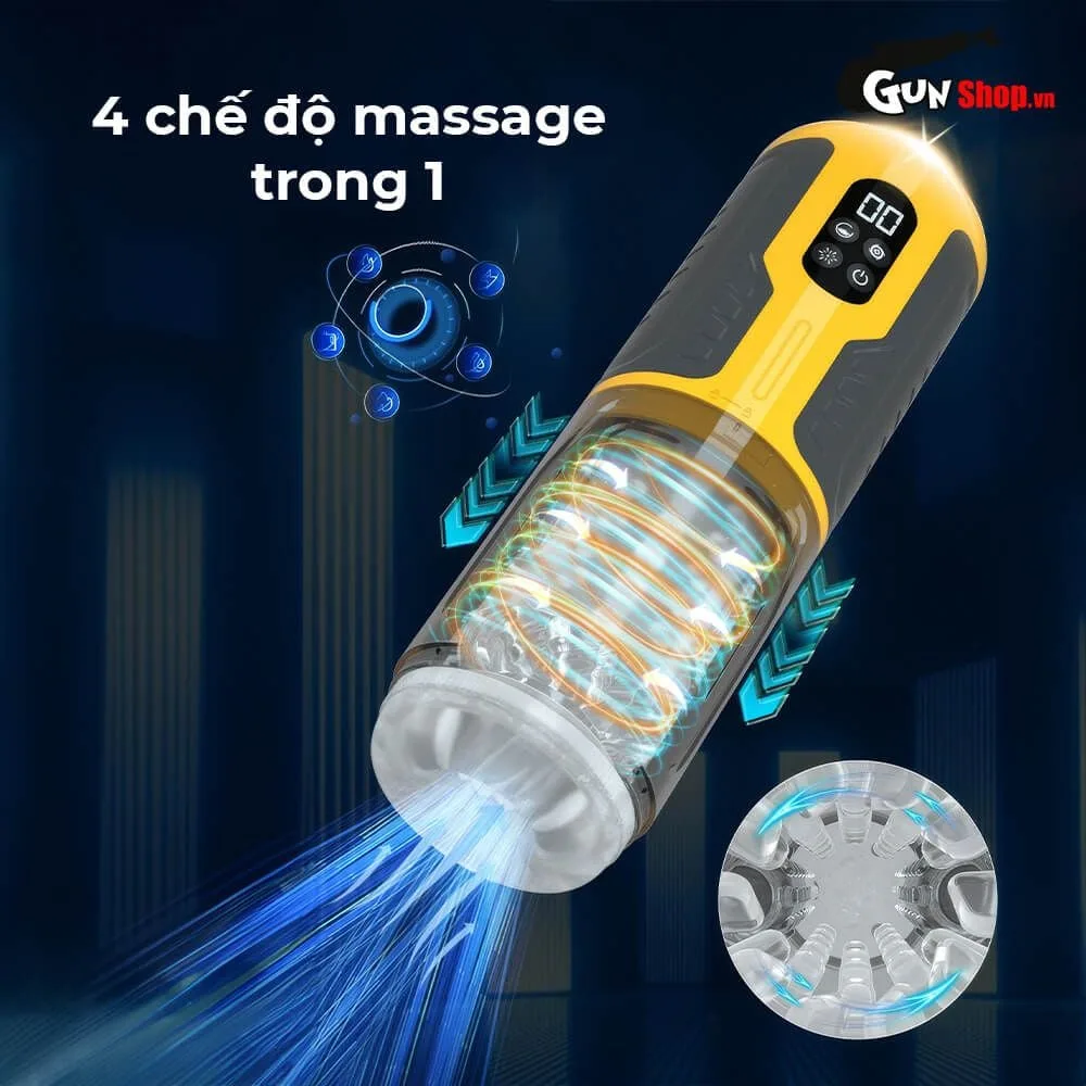 Toyschool Yellow Multi-Function Vibrating Realistic Masturbator — photo 3