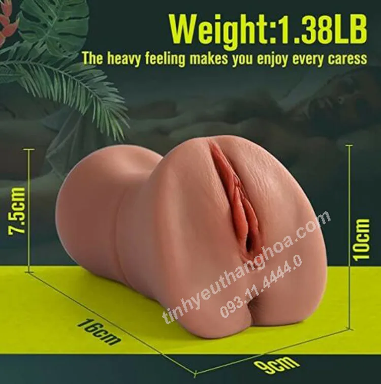 Brown Silicone Soft Realistic Male Masturbator Non Waterproof — photo 2