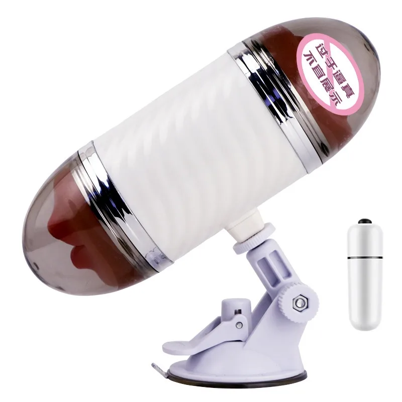 Dual-Head Wall-Mounted Vibrating Male Masturbation Toy — photo 2