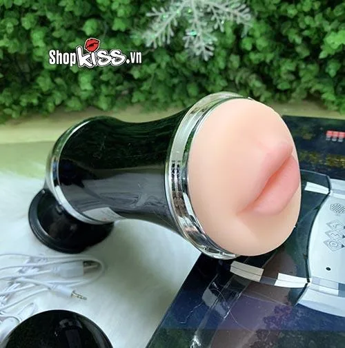 Wall-Mount Double-Ended Vibrating Realistic Silicone Male Masturbator — photo 3