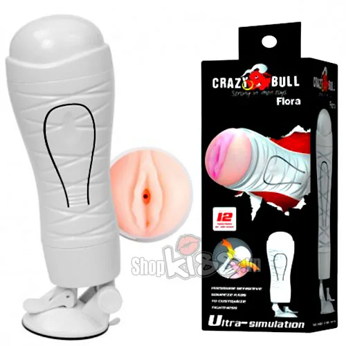 Crazy Bull Flora Wall-Mount Squeeze and Vibrating Male Masturbator — photo 8