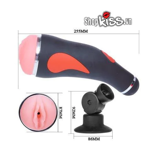 Young Cyclone Wall-Mount Silicone Male Masturbator Vibrate — photo 5