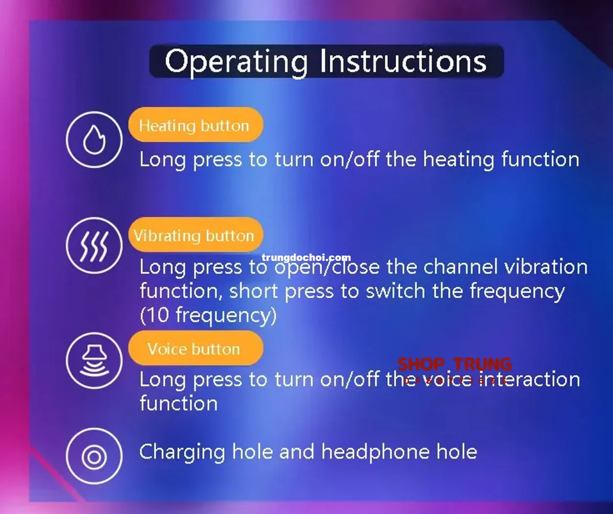 Black Double-ended Heated Vibrating Realistic Masturbator — photo 2
