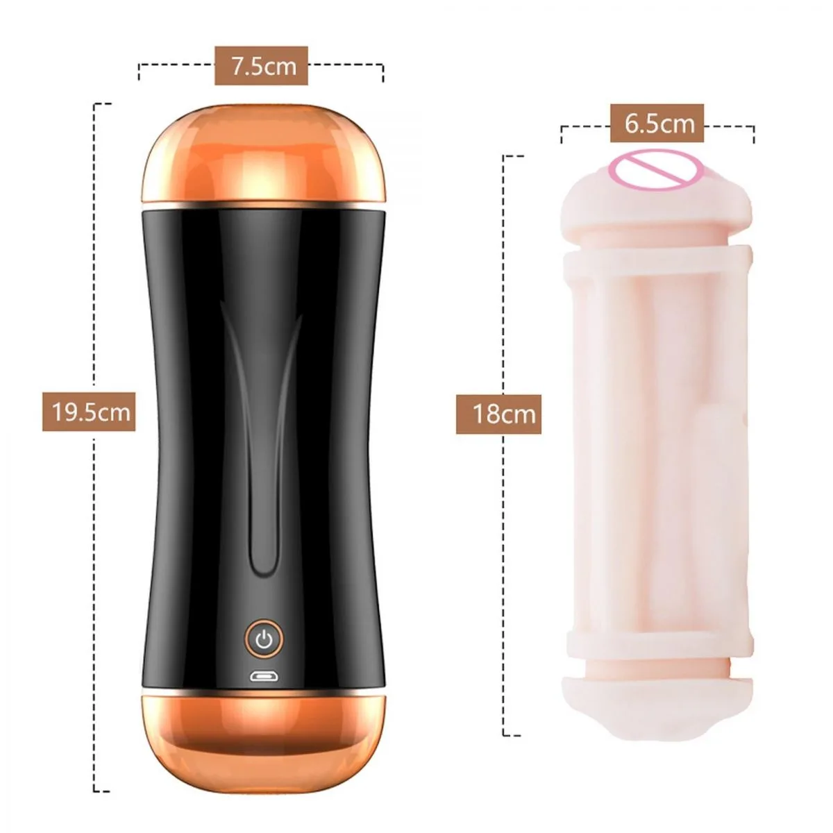 Fox Mini Dual Head Super Vibrating Masturbator — photo 3