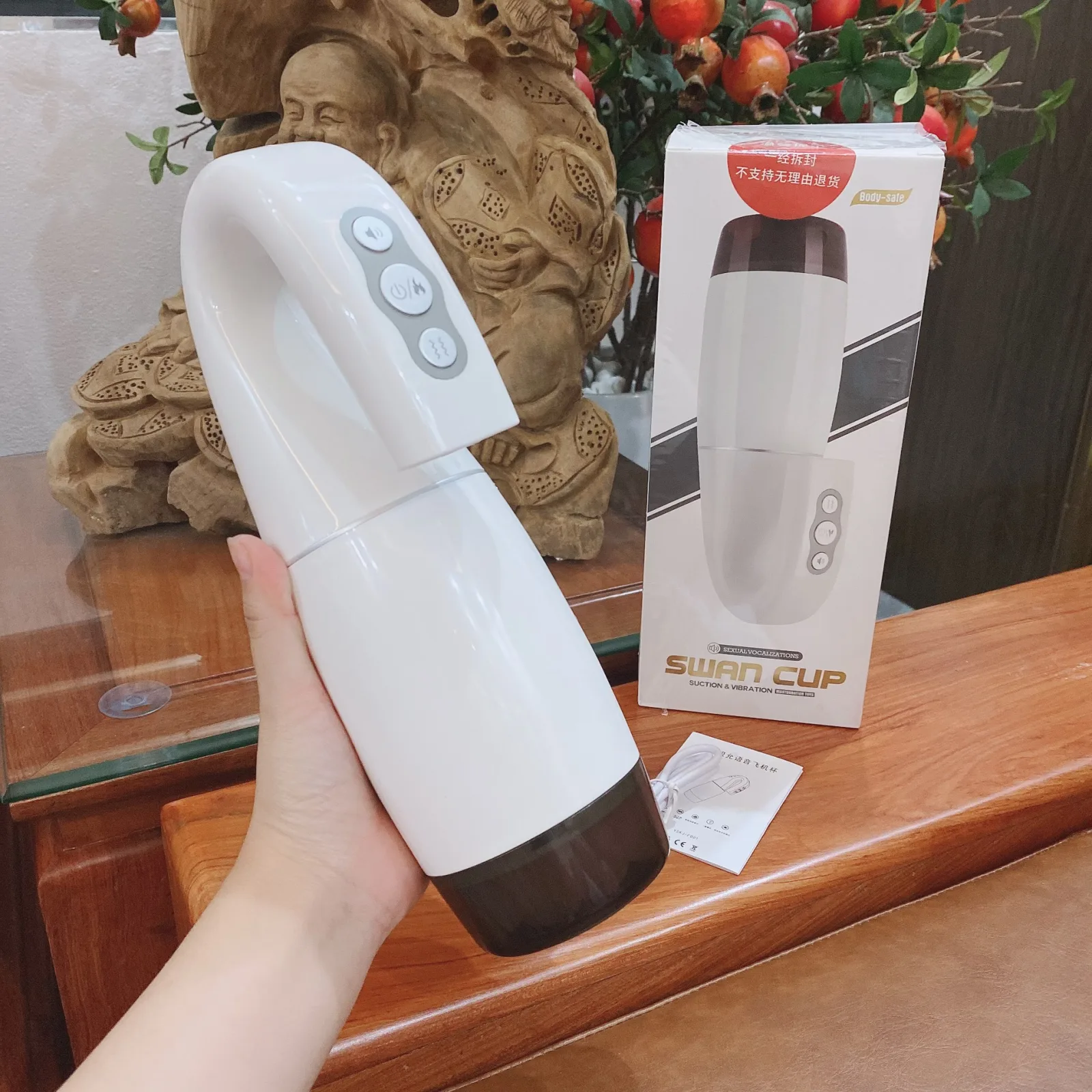 SWAN CUP 12-mode vibrating heated masturbator, premium materials — photo 4
