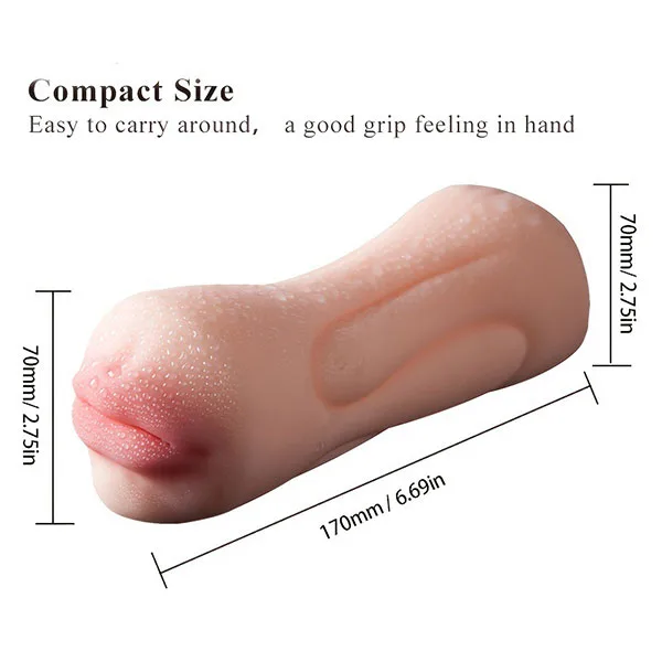 Double-Ended Realistic Silicone Male Masturbator Toy — photo 4