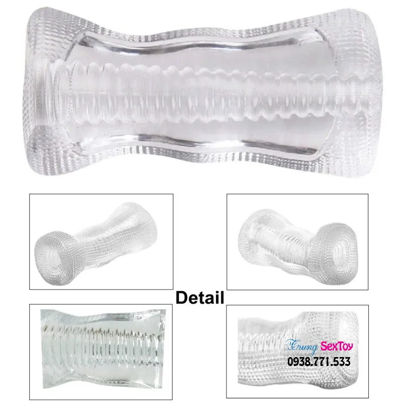 Transparent Realistic Male Masturbator Deluxe Sextoy — photo 3