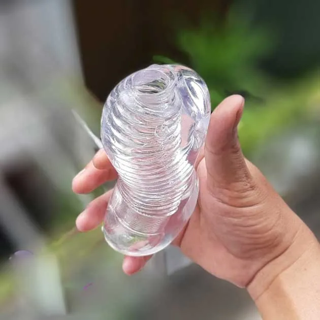 Clear Super Flexible Silicone Masturbation Sleeve Soft Touch — photo 4