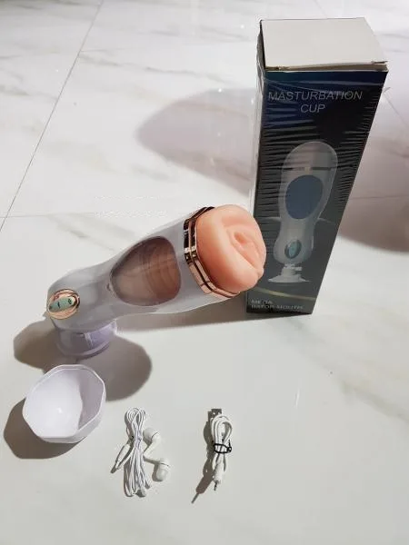 Masturbation Cup Auto Thrusting Vibrator Wall Mounted Soft Silicone — photo 2