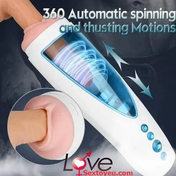 Auto Rotate Thrusting Masturbator Safe Silicone Toy — photo 2