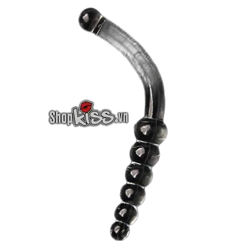 Anal Massage Plug L-Shaped Round Beads Silicone Relaxation