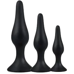 Anal Plug Set 3pcs Multi Size Couples Intimate Pleasure