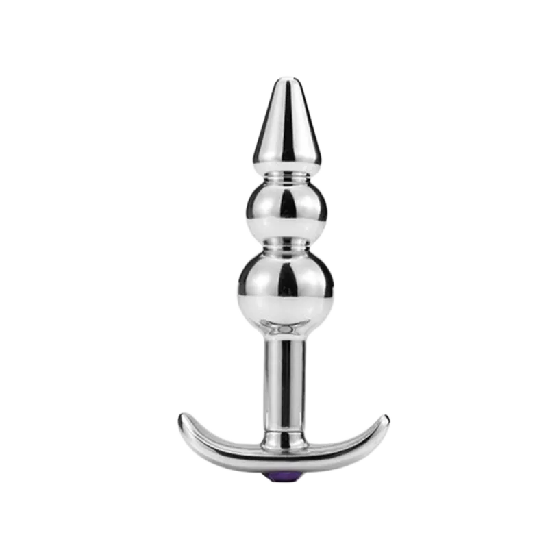 Anal Plug Stainless Steel 13cm Spiral Design Smooth Insert