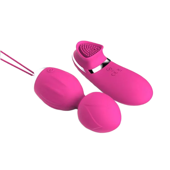 Angela Wireless Double Vibrating Egg Purple Silicone