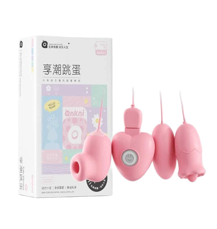 Anki 3in1 Egg Vibrator Sucking Licking Rechargeable Intense Pleasure