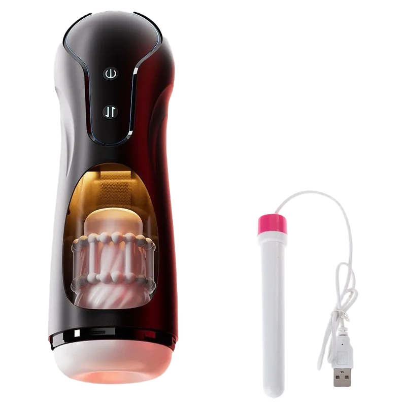 Auto Heating Thrusting Masturbator with Vibrations